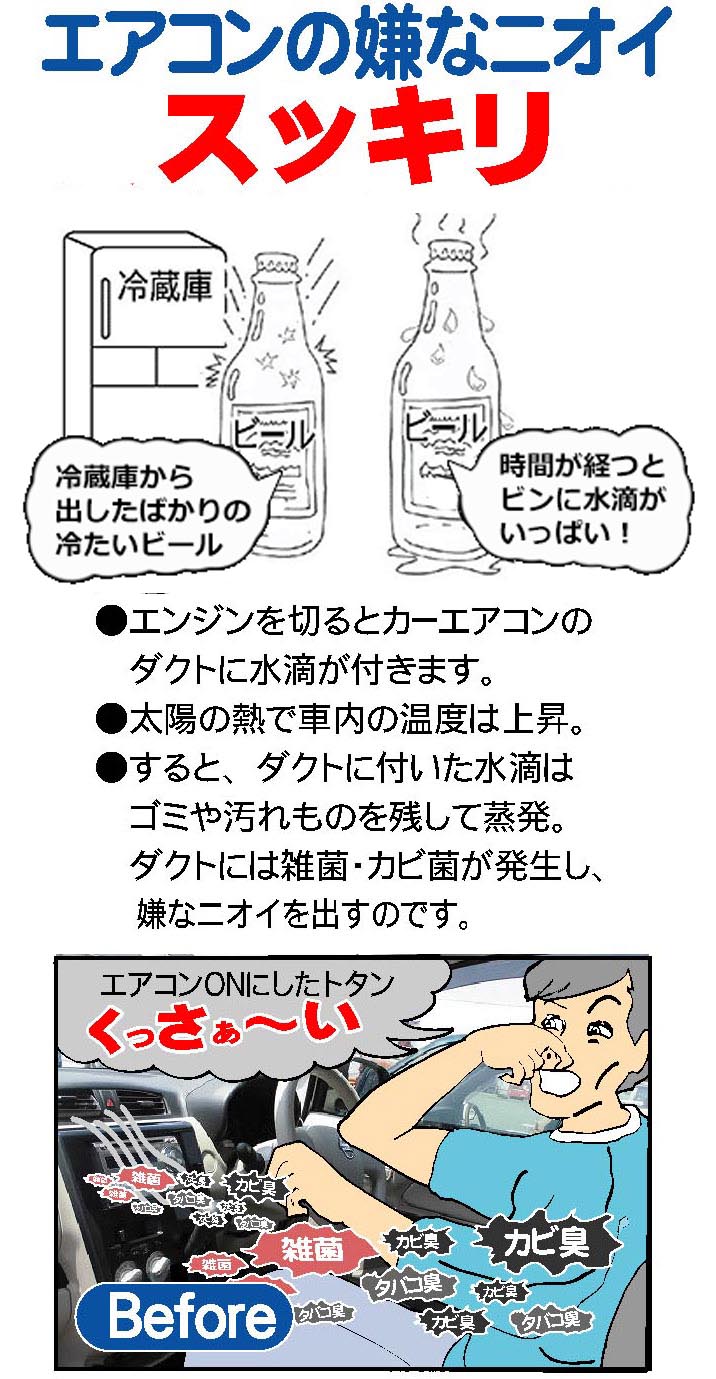 エアコン消臭ビフォー